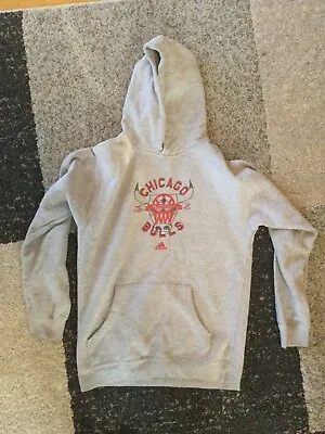 Vintage Adidas Chicago Bulls Basketball Sweatshirt Hoody Youth L 14/16 Jordan • $24.99