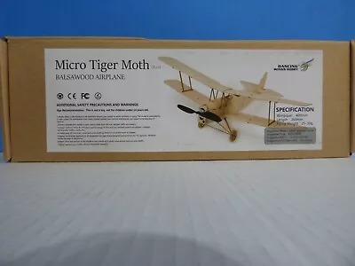 Balsawood Micro R/C  Airplane Model Micro Tiger Moth Wing Span 400 Mm NIB  D3 • $45