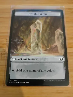 MTG Icy Manalith Token 017 Kaldheim M/NM Free UK P&P • £1.25