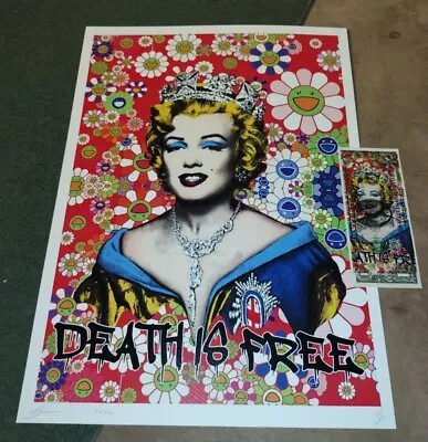 DEATH NYC Ltd Signed Art Print USD $1 Dollar Marilyn Monroe Queen Mr. Brainwash • $229.99