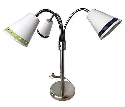 Metal Stilnova Style Adjustable 3 Bulb Table Lamp W/3 Metal Shades • $225