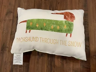 Dog / Puppy / Dachshund Christmas Decorative Pillow • $25