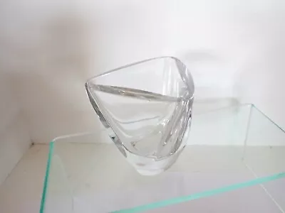 $20 • Buy Vintage Val St Lambert Small 3  Tricorner Crystal Vase Signed Made In Belgium