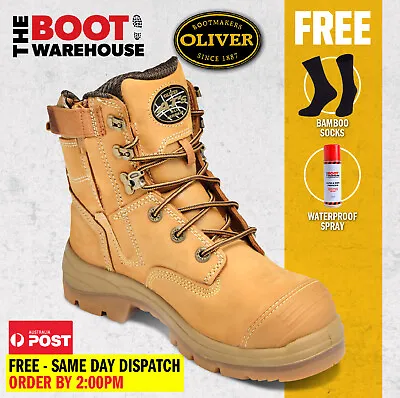 Oliver Work Boots 55332z Steel Toe Cap Safety Side Zip Scuff Cap. GENUINE!! • $182.95