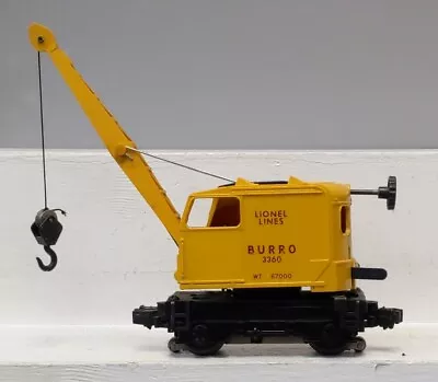 Lionel 3360 Vintage O Gauge Postwar Operating Burro Crane Car • $55.54