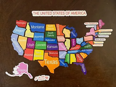 US Map Refrigerator Magnet (All 50 States) • $20