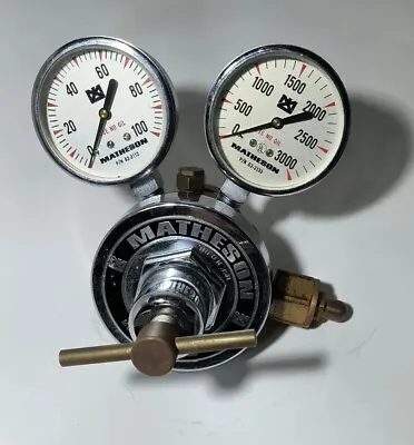 Matheson 8-540 Gas Regulator Dual-gauge For Welding. Leaking-For Parts Or Repair • $35.90