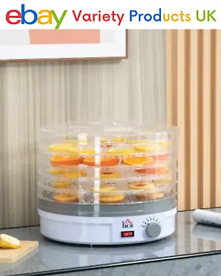 Food Dehydrator SS LCD 5 Tier Shelf Dryer Machine Fruit Preserver Beef Jerky SR • £44.54