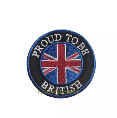 Proud To Be British Union Jack Biker National Embroidered Patch Jacket Jeans A3 • £2.05