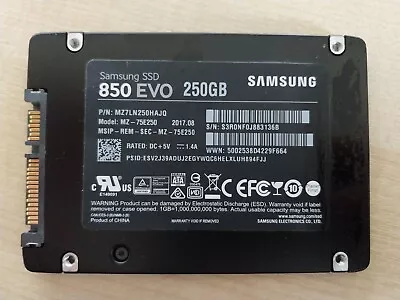 SAMSUNG SSD 850 EVO 250GB SSD SATA III 2.5  Laptop PC PS4 MZ-75E250 Free P&P • £16.50