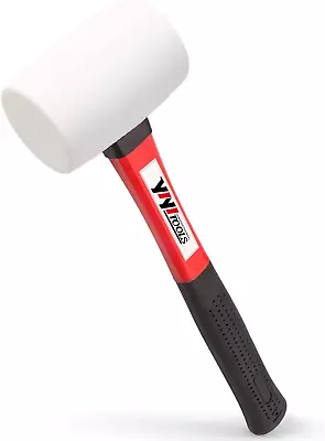 Rubber Hammer 16oz Rubber Mallet With Fiberglass Handlewhite • $9.99