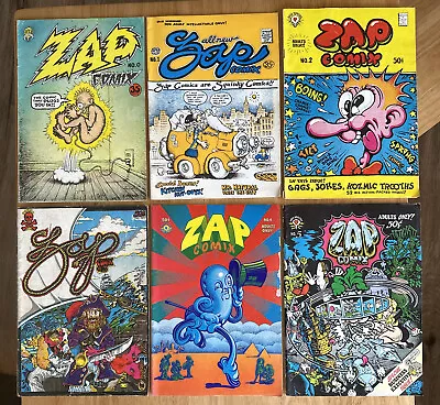 Lot Of 6 Vintage ZAP Comix No. 012345 Underground Comic Books Apex R Crumb • £723.15