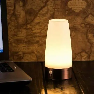 £12.19 • Buy Wireless PIR Motion Sensor LED Night Light Battery Powered Bedside Table Lamp
