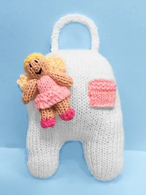 KNITTING PATTERN - Novelty Hanging Tooth Fairy With Pillow And Pocket Gift • £3.25