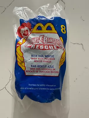 McDonalds Happy Meal Toy Power Rangers Rescue Blue Rail Rescue Train W/Pullback • $3