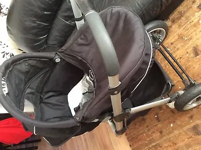 Icandy Apple Stroller - Black - Carrycot And Pushchair With Rain Cover In VGC • £50