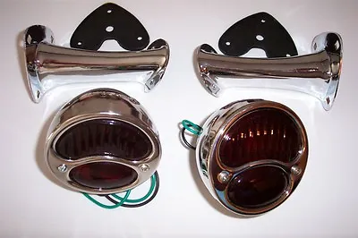 1928-1931 Ford Model A Taillight Kit Stainless Lights With Glass Lenses. • $79.95