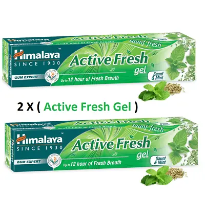 2X Himalaya Active Fresh Gel Gum Expert Toothpaste - Herbal Tooth Gel - 80G Each • £13.19
