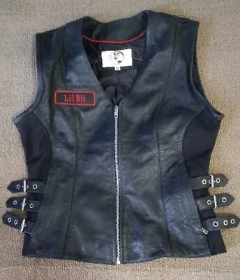 IRW World Gear Women's Motorcycle Vest With Elite Queenz & Lil Bit Patches Sz. M • $17.46