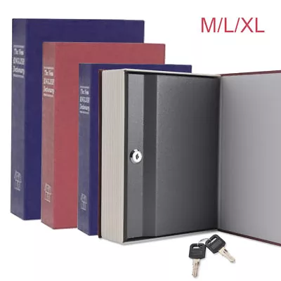 £11.39 • Buy Secret Dictionary Book Safe Money Metal Cash Security Box Lock Hidden Stash Keys