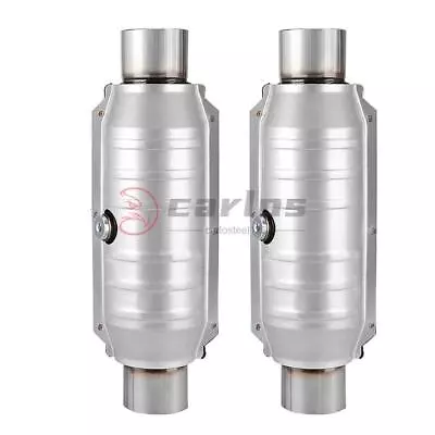 EPA Compliant 2.5  Catalytic Converter High Flow Universal With O2 Port Pair • $43.99