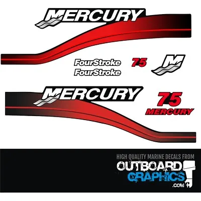 Mercury 75hp Four Stroke Outboard Decals/sticker Kit • $52.15