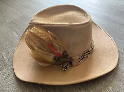 Vintage Western Resistol Self Conforming Feathered Cowboy Hat 7 1/8 • $62