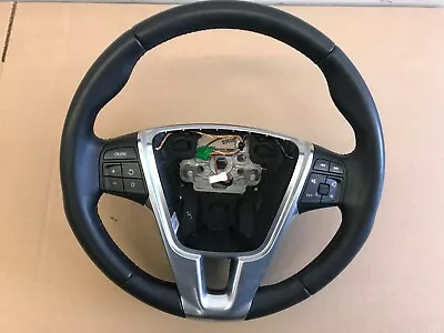 11-18 Volvo S60 Gray Leather Steering Wheel 31250591 • $25