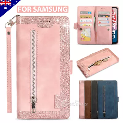 Zipper Leather Wallet Case Cover For Samsung Galaxy A23 A13 A33 S22 Ultra 5G • $15.95