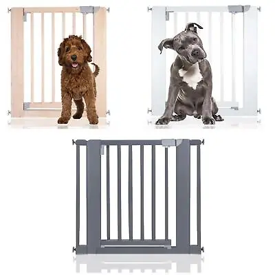 Wooden Pressure Fit Dog Gate 3 Sizes 3 Colours Premium Pet Gate • £51.90