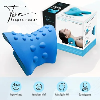 UK Neck Traction Pillow Cloud Shape Neck Stretcher Cervical Pain Relief Relax • £19.99