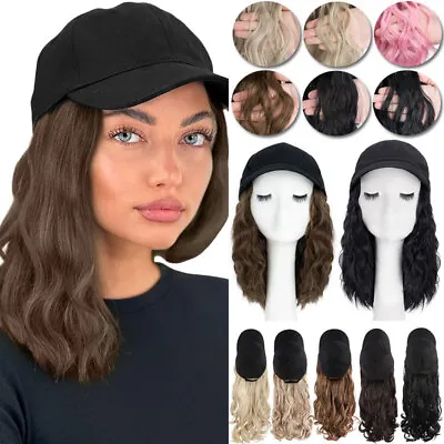 Synthetic Women Curly Bob Wig Baseball Hat With Synthetic Hair Baseball Cap Wigs • $16.77