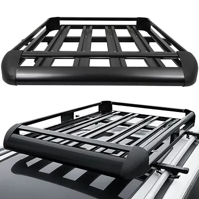 MIROZO 50 X 38  Roof Rack SUV Top Cargo Luggage Carrier Basket+Black Crossbar • $81.99