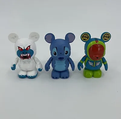 DISNEY Vinylmation 3  Park Set Lot Of 3 Figures - Yeti/Stitch/Buzz Lightyear • $26.95