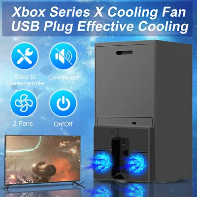 USB Game Console Cooling Fan For XBOX Series X Side Mount Vertical Cooler • £11.85