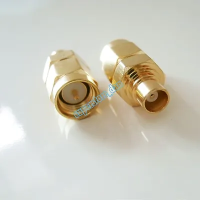 1Pcs SMA Male Plug To MCX Female Straight RF Coax Coaxial Connector Adapter • $3.13