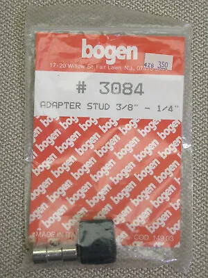 Bogen Stand Adapter # 3084 Adapter Stud 3/8  To 1/4  NEW • $10