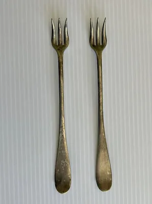 Antique 2 American S.P. CO. XX Silver Plated Three Tine Forks 6  • $29.99