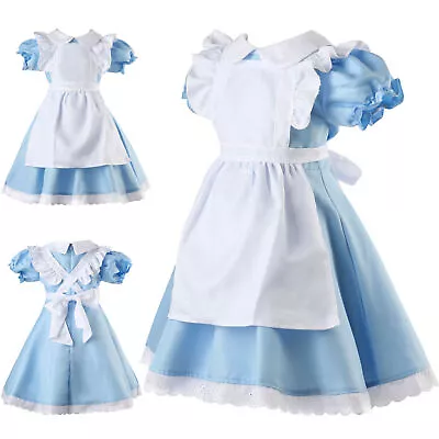 £21.95 • Buy Alice In Wonderland Girls Costume Cosplay Book Week Party Fancy Dress Kids Child