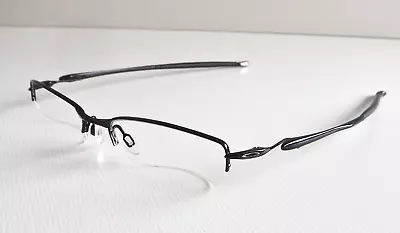 Oakley Transistor Eyeglasses 22-215 Black Half Rim Frames 54-18-135 • $42.50