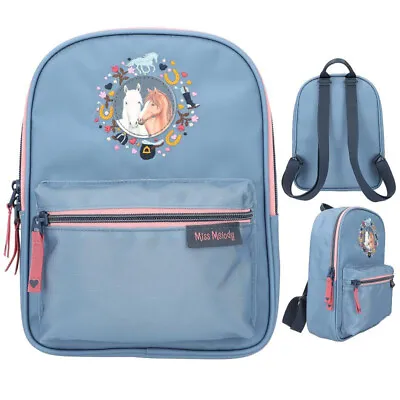 Miss Melody Backpack BlueHorse Rucksack Horses Back Pack Bag Girls Bags Handbag • £29.99