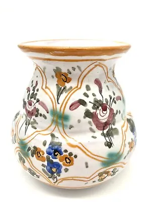 Vintage Hand Throw Peruvian Art Pottery Hand Painted Vase Signed • $16