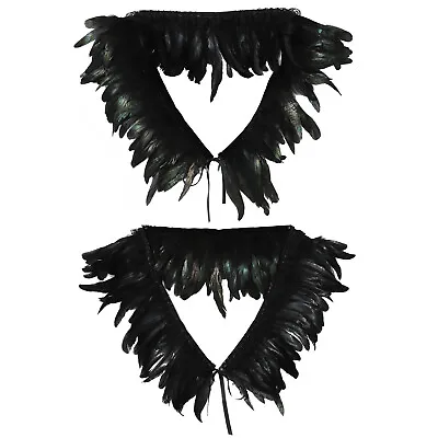 Feather Lace Shrug Shawls Ribbon Shoulder Wrap CapeGothic Victorian Costumes • $12.63