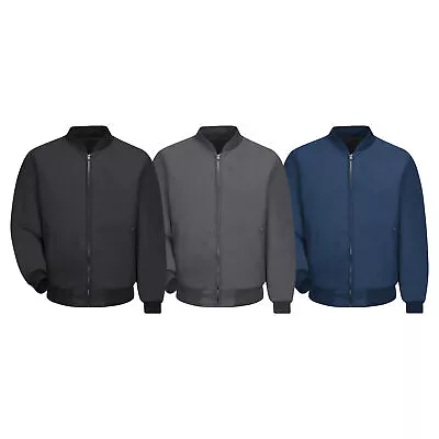 Red Kap Men's Solid Team Bomber Insulated Mechanic's Work Shop Jacket • $49.95