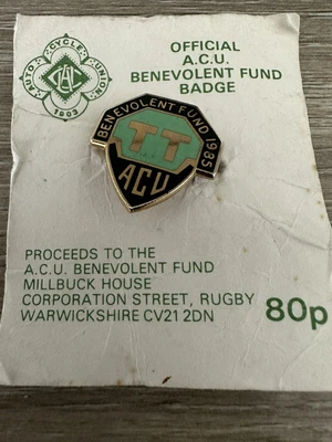 £4.50 • Buy Vintage Isle Of Man 1985,TT, ACU,Racing Motorcycle Bike Badge.