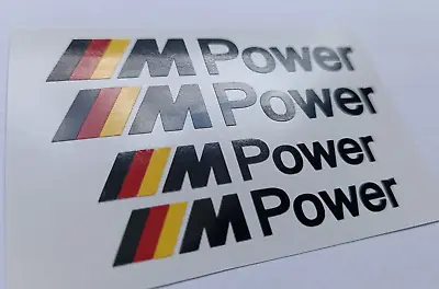 4pcs Germany Black M Power Heat Resistance Brake Caliper Stickers Fit's For BMW • $9.35