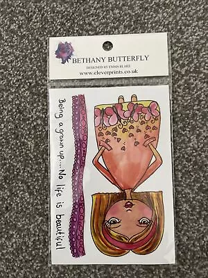 £5 • Buy BETHANY BUTTERFLY A6 Clear Stamp Set Designed By Emma Blake