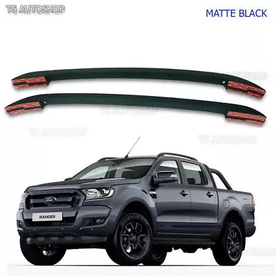 Matte Black Abs Roof Rack Bar Fits Ford Ranger T6 MK2 Px4 PX WILDTRAK 2012 15 18 • $288.41