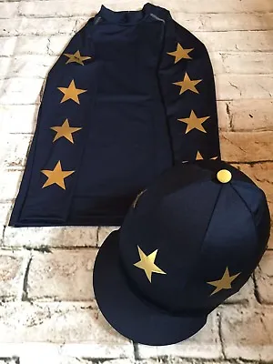 SXC Eco Stars Cross Country Colour XC Stars Eventing Hat Silk Cover Equestrian • £58.99