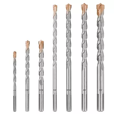 COMOWARE Concrete Drill Bit -7pcs Masonry Drill Bit Set Carbon Steel Carbide ... • $14.36